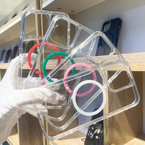 Anti-chute anti-rayures cristal lentille Protection sans fil charge Tpu magnétique transparent pour <span class=keywords><strong>Iphone</strong></span> 14 15 Pro Max étui - Product Image 1