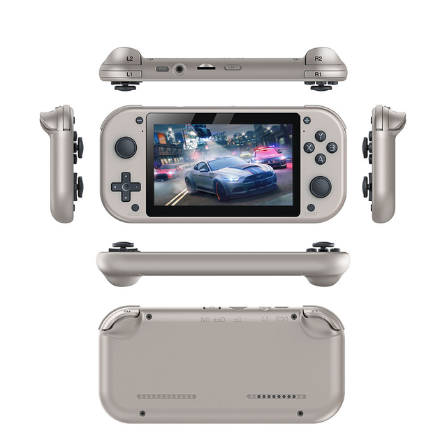 Qbuy M17 4.3 Inch Portable Retro Handheld Game Console with Wi-Fi 1500mAh Battery 256MB RAM up 128GB TF Card Expansion for Kids