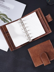 Agenda M5 A7 personnalisé en cuir PU avec anneaux, carnet de notes portable, agenda de <span class=keywords><strong>voyage</strong></span>, carnet de planification quotidienne pour les affaires - Product Image 4
