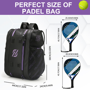 उच्च गुणवत्ता वाले समुद्र तट टेनिस पैडल रैकेट बैकपैक थर्मोपॉकेट टेनिस खेल पैडल रैकेट बैग - Product Image 3