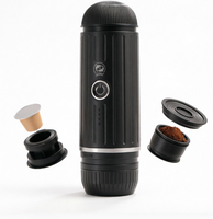 Machine à café expresso automatique portable rechargeable compacte 19 bars, contrôle de température stable, en acier inoxydable, pour voiture et hôtel