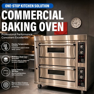 Horno de Convección a Gas Comercial de Alta Eficiencia, de Doble Capa y 4 Bandejas, Horno de Acero Inoxidable <span class=keywords><strong>para</strong></span> Hornear Pan, Pasteles y <span class=keywords><strong>Pizza</strong></span> - Product Image 4