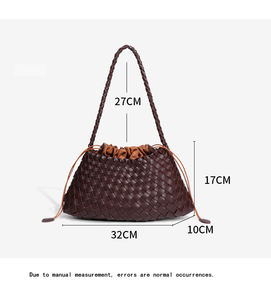 Bayanlar için 2025 yaz lüks dokuma omuz çantaları moda el yapımı dokuma rahat örgülü Tote el çantası İpli çanta ile - Product Image 2