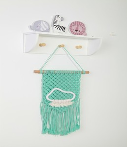 Acchiappasogni Bohémien con Fiori Intrecciati e Nuvole Arcobaleno, Decorazione Murale per Camerette, Design Scenico Fluttuante, Confezione Multi-pezzo - Product Image 5