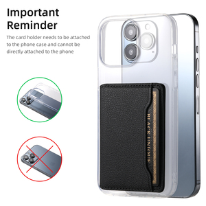 Denior OEM ODM <span class=keywords><strong>Porta</strong></span> Carte Adesivo in Pelle PU per <span class=keywords><strong>Telefono</strong></span> <span class=keywords><strong>con</strong></span> Tasca per Carte e Contanti per Acquirenti di Accessori Mobili - Product Image 1