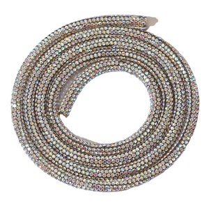 Cordones de lujo con diamantes de imitación, cuerda de cristal, cordón brillante para sudadera - Product Image 1