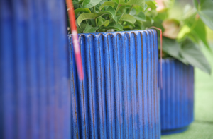 Pot de fleurs en céramique émaillée artistique, écologique, couleur vive, respirant, anti-moisissure, avec trou de drainage - Product Image 5