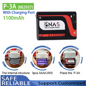 Aaa Kích thước Pouch Lithium ion thay thế pin 3.7V 1100mAh USB sạc đầu đèn tùy chỉnh pin lithium polymer - Product Image 2