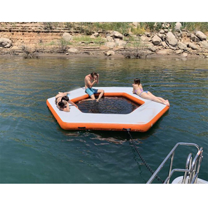 Cama de plataforma de isla flotante inflable con muelle flotante inflable Sillón/sofá inflable grande - Product Image 4
