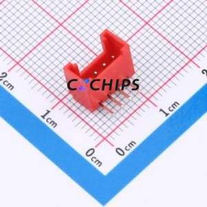 W200110K-4PR2123 Wire-to-Board Pin Header Bent Lead Through Hole,P=2mm Connector 1x4P 2mm Right Angle Insert HY - Product Image 1