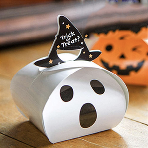 Sacchetti di caramelle di carta Halloween trattare scatole per bambini dolcetto o scherzetto Halloween Goodie sacchetti con nastri - Product Image 4