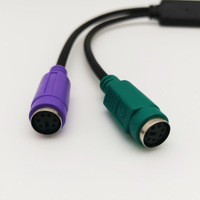 Adaptateur clavier/souris PS/2 personnalisé vers convertisseur USB USB vers clavier et souris PS/2 doubles