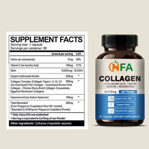 Venta caliente 6X Power ingredientes naturales 6419mg cápsulas de colágeno promueven la cápsula de resveratrol de queratina antienvejecimiento 90 cápsulas - Product Image 2