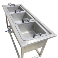 Industriële bubbelwasser SUS304 voor fruit, avocado, mango, groenten, aardappelchips, friet, wassen en ontwateren