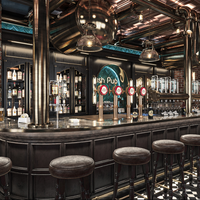 Ensembles de meubles pour restaurants avec personnalisation complète de la pièce, design d'intérieur, comptoir de bar commercial, décoration, rénovation de magasin