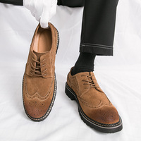 Nouvelle conception, chaussures habillées pour hommes grande taille, respirantes, à lacets, en cuir de vache véritable, formelles, pour le bureau, la carrière, décontractées, Oxford, printemps