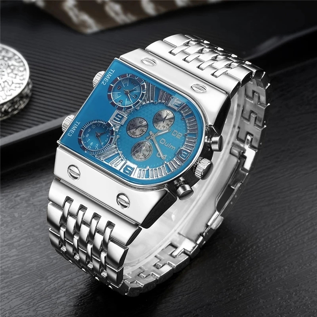 2020 Brand New Oulm Quartz Watches Men Casual Waterproof Wristwatch Luxury Gold Stainless Steel Male Watch Relogio Masculino