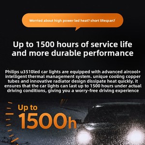 Pour phare de voiture LED officiel H7/H4, ampoule intégrée super lumineuse, faisceau puissant, faisceau bas 6500K 12-24V - Product Image 4