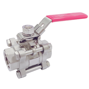 Vanne à boisseau sphérique manuelle à port plein 3 pièces en acier inoxydable CF8M/WCB SS316/SS326L haute pression 1000 psi (sans joint) à extrémité filetée - Product Image 1