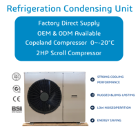 Unité de condensation à compresseur Copeland/Emerson 2HP, refroidie par air, pour chambre froide