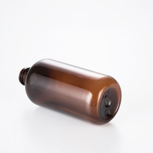 250ml hổ phách Chai nhựa PET phun màu xanh lá cây màu xanh rỗng Chai PET nhựa phế liệu giá chai tròn với Snap Switch phun nắp - Product Image 6