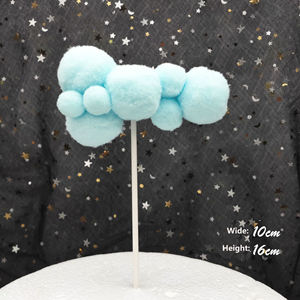 ท็อปเปอร์เค้ก3D เมฆสีขาวของตกแต่งหน้าเค้กสุขสันต์วันเกิดขนาดใหญ่และขนาดเล็ก - Product Image 6