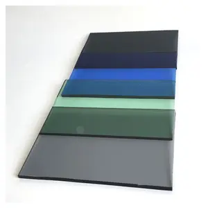 3mm 4mm 5mm 6mm 8mm 10mm China Supplier Flat Stained Glass green reflective tempered float glass