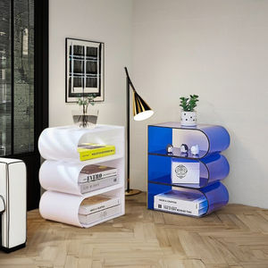 رف مجلات عصري لأثاث الفنادق والمكاتب، طاولة جانبية، رف كتب محمول من الأكريليك قابل للتثبيت على الحائط، صديق للبيئة مع ضمان لمدة 5 سنوات - Product Image 1