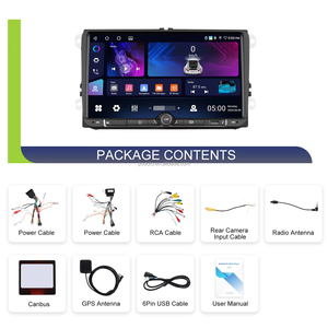 วิทยุติดรถยนต์ Podofo สำหรับ Volkswagen/VW/Skoda/Seat ขนาด 9 นิ้ว 4+64G ระบบ Android รองรับ Wireless Carplay และ Android Auto พร้อม GPS WIFI ขายส่ง - Product Image 6