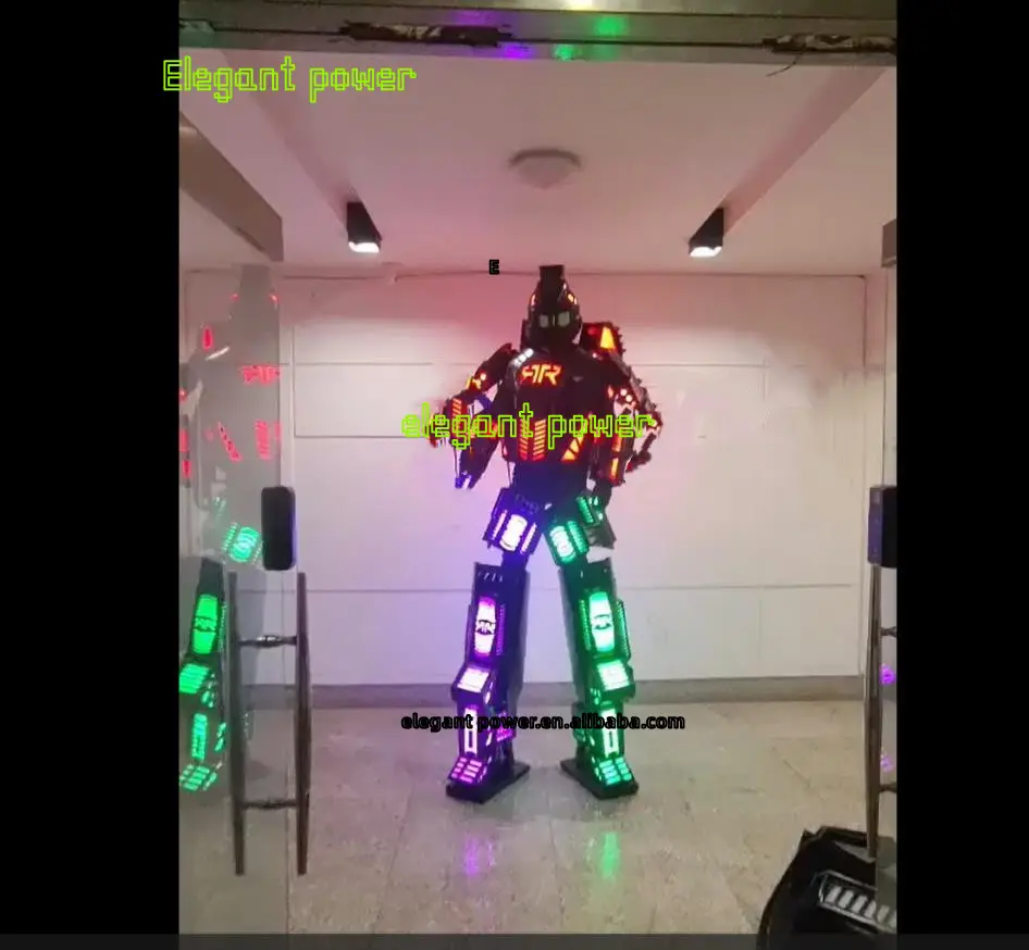 LEDウォーカーロボットスーツ主導パーティー主導ロボットコスチューム大人のステージ服ダンスパフォーマンスウェア用の発光コスチューム
