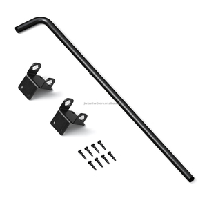 <span class=keywords><strong>Loquet</strong></span> de <span class=keywords><strong>portail</strong></span> robuste de 24 pouces en acier noir, à visser au <span class=keywords><strong>sol</strong></span>, pour <span class=keywords><strong>portail</strong></span> double en bois ou en métal - Product Image 1