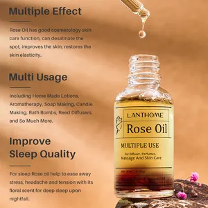Huile florale de massage hydratant pour le corps 100% Pure Vegan Huile de rose biologique pour le visage pour la peau