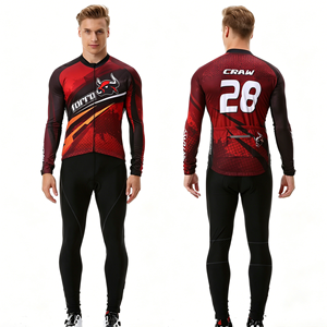 Vêtements de cyclisme professionnels en gros, personnalisables avec logo, en tissu respirant anti-UV, à manches longues, pour le printemps et l'automne - Product Image 3