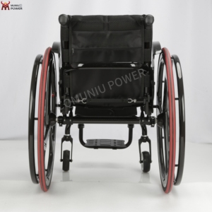 MUNIU China Silla de ruedas deportiva ligera de fibra de carbono Deporte de ocio Silla de ruedas manual autopropulsada - Product Image 4