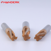 HANDERK, juego de fresas de extremo de rosca de carburo de tungsteno de 1/3/4 dientes personalizado, fresa de rosca Hrc55 para máquina herramienta CNC