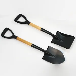 Садовые ручные инструменты, круглая лопата, с круглой головкой, с деревянной ручкой, крепкий садовый инструмент, лопата для копания