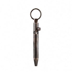 Stylo porte-clés miniature à mécanisme à bille en laiton antique, style sportif européen, pour extérieur, promotionnel, personnalisé, anti-stress, 0,5 mm - Product Image 6