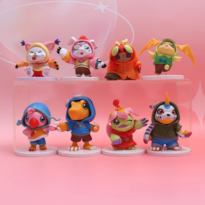 H5.5-8CM 8 piezas=1 set Mini Figuras de Acción de <span class=keywords><strong>Agumon</strong></span>, Monstruos de Batalla Digitales, Adornos para Tartas para Máquinas de Garras - Product Image 1