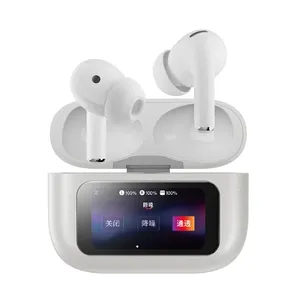 USA Warehouse LCD Touch Screen Display Headset ANC Noise canceling Earphone HIFI Stereo Earbuds Wireless Control Gaming Earphone