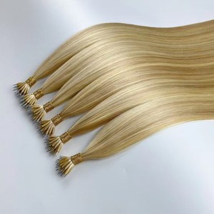 Extensioni per capelli europei in nano anelli di capelli umani - Product Image 2