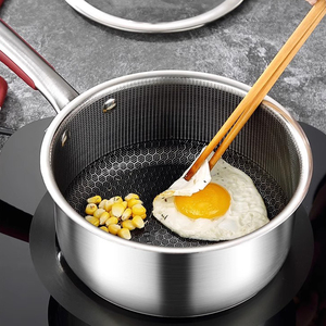 Bộ dụng cụ nấu ăn bằng thép không gỉ bán buôn, chảo chống dính tổ ong, nồi súp, nồi sữa dành cho nhà hàng - Product Image 4