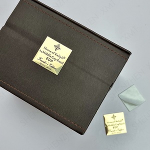 Biểu tượng tùy chỉnh khắc nhôm nameplates Vàng chai nước hoa nhãn dập lụa màn hình in ấn kỹ thuật cho cá nhân - Product Image 4