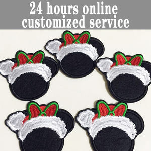 कस्टम विभिन्न डिजाइन क्रिसमस श्रृंखला पैच महल पैटर्न कढ़ाई पैच पर लोहे - Product Image 5