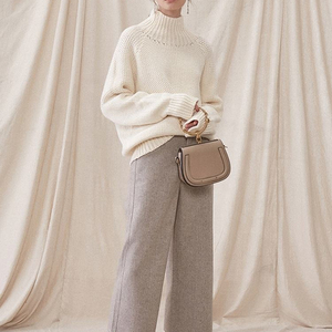 Haute qualité à manches longues blanc femmes <span class=keywords><strong>pull</strong></span> col roulé personnalisé grande taille col roulé <span class=keywords><strong>pull</strong></span> femmes <span class=keywords><strong>pull</strong></span> Mujer - Product Image 2