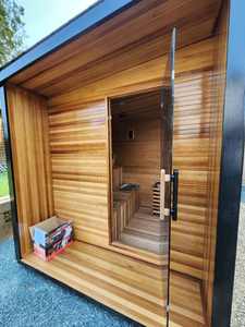 خصم حصري غرفة ساونا خارجية مطلية باللون الأسود مع سريع - Product Image 4