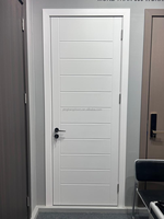 Porte en composite moulé pré-encadré WPC PVC Yingkang, design simple, étanche, avec kit de serrure, pour usage résidentiel – Meilleure vente
