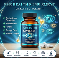 Complément alimentaire pour la santé des yeux Healthife OEM avec vitamines, lutéine, zéaxanthine, lycopène, extrait de pépins de raisin