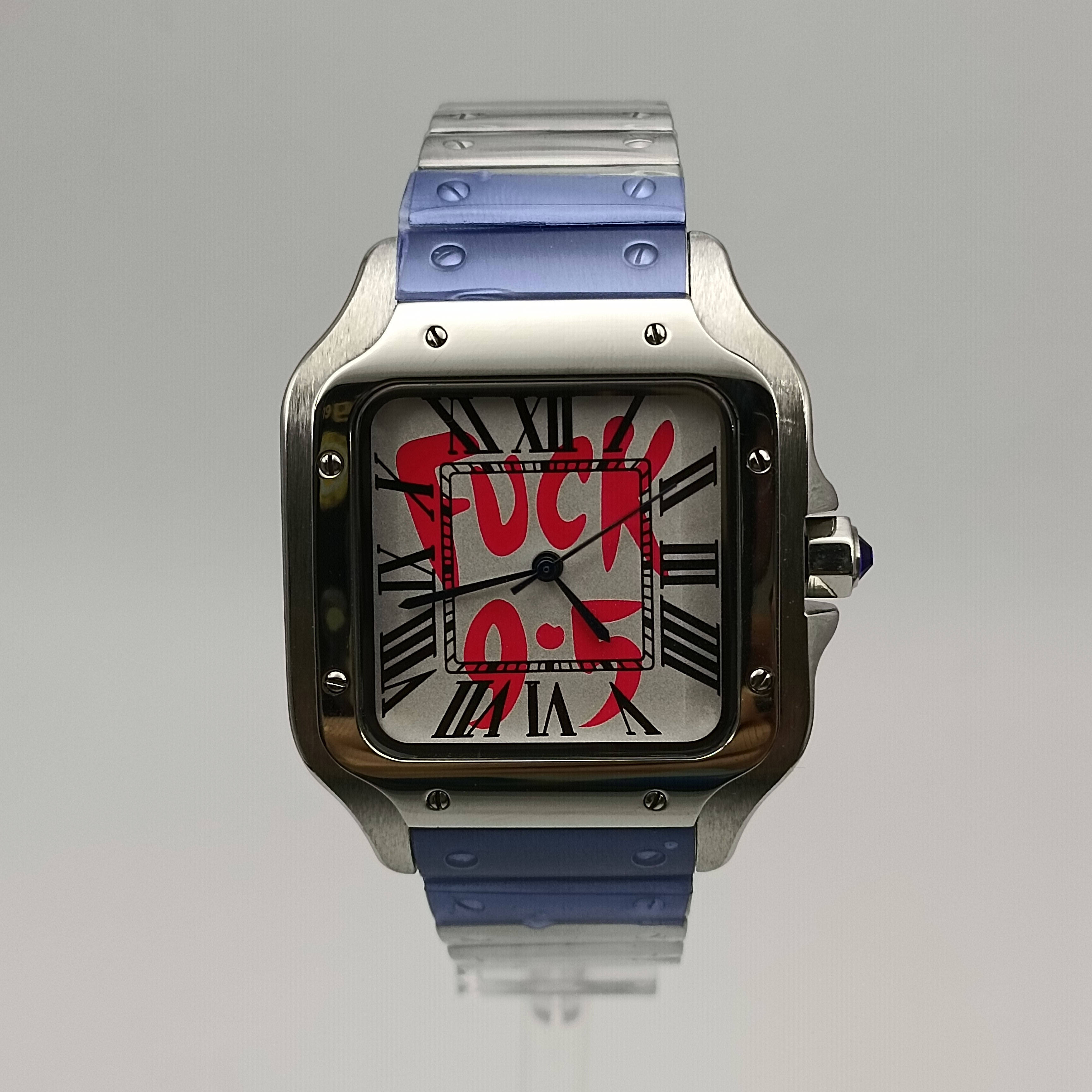 Silver Case+White Dial