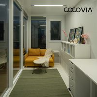 Ruang Kaca Prefabrikasi untuk Balkon, Konservatori, Ruang Permainan di Halaman Belakang, Rumah Mungil COCOVIA, Ruang Luar Modern, Kaca Tempered Ganda yang Dapat Dirakit Sendiri