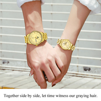 Montre à quartz pour couple, style 1929, bracelet en acier inoxydable, montre-bracelet pour amoureux, étanche, sportive, analogique à aiguilles, Reloj, pour le bonheur des partenaires